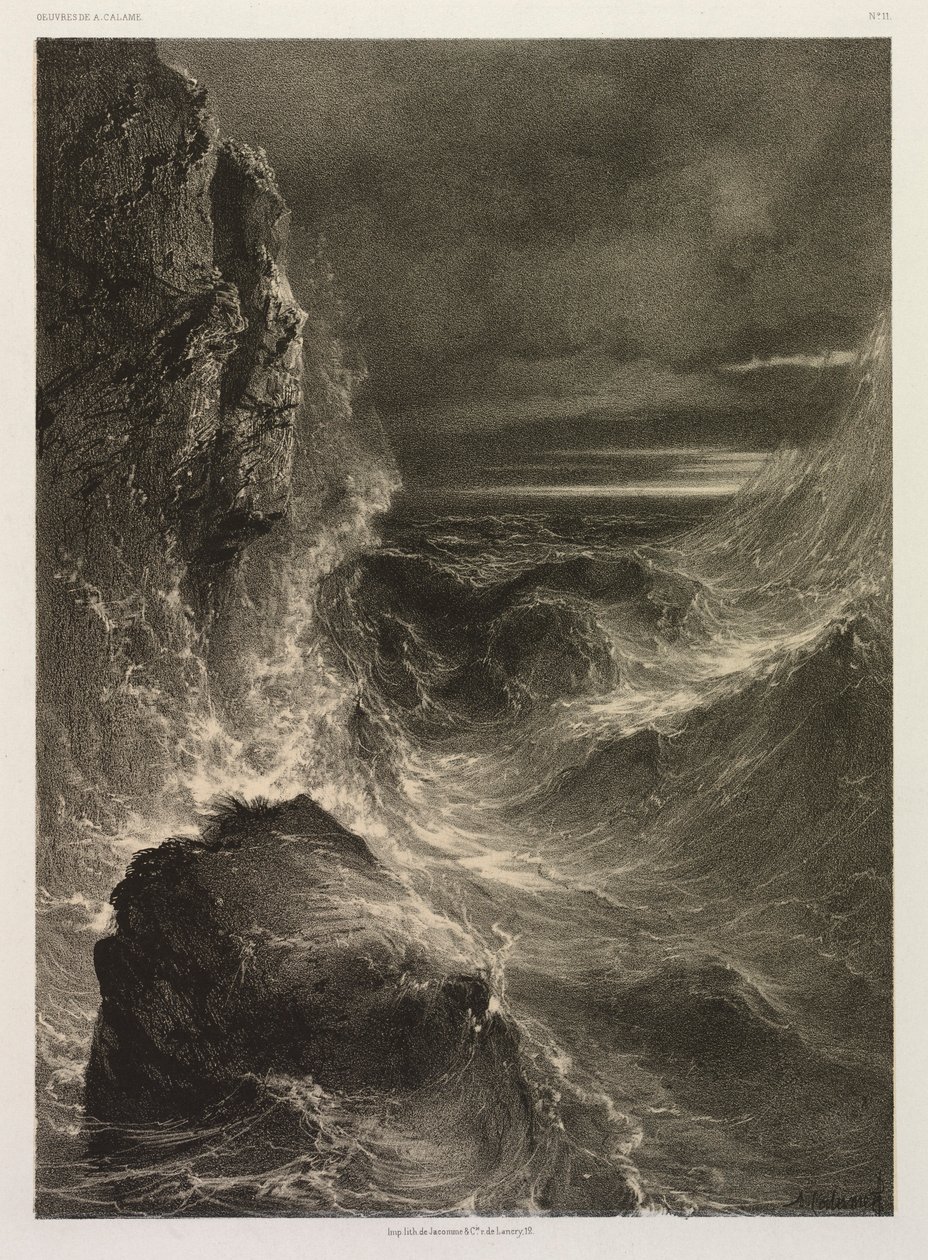 Deniz, 1851. by Alexandre Calame