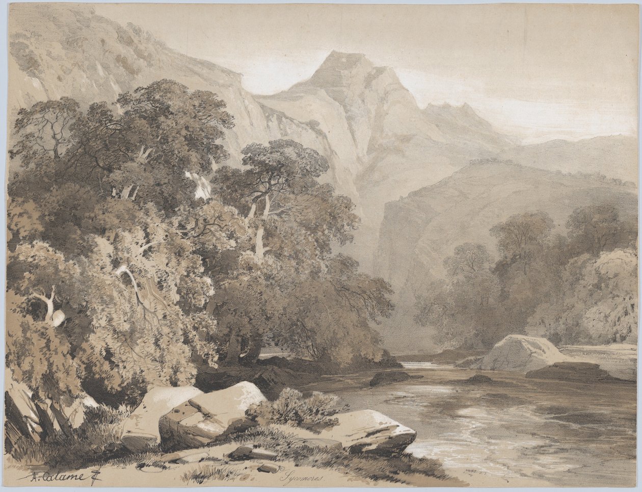 Manzara, 19. yüzyıl. by Alexandre Calame
