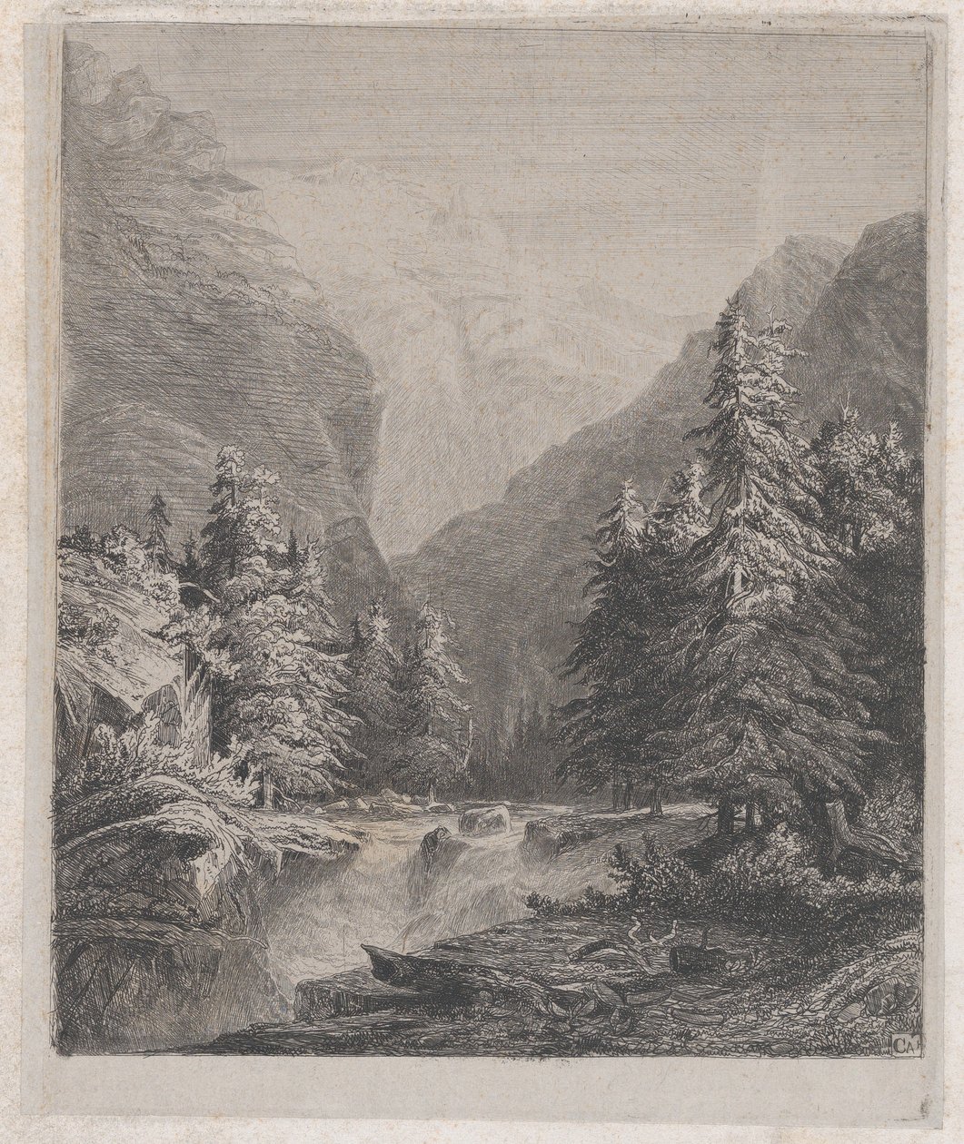 Manzara, 19. yüzyıl. by Alexandre Calame
