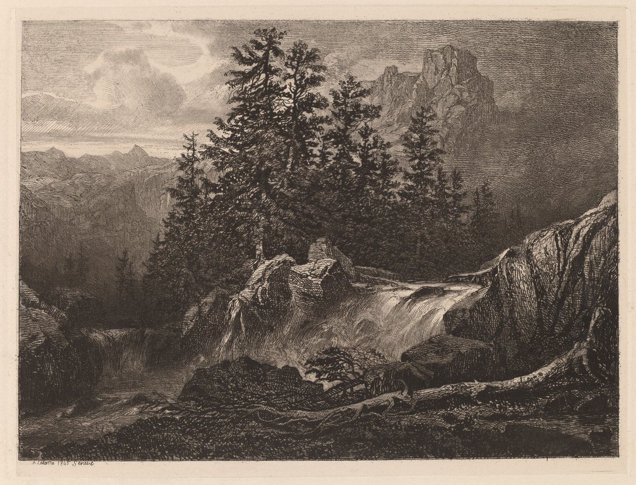 Dağ Şelalesi by Alexandre Calame