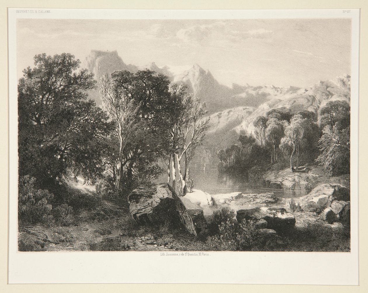 Luzern gölü hatırası by Alexandre Calame