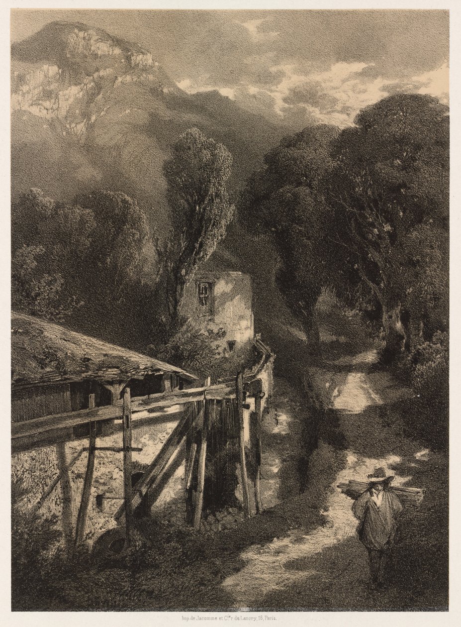 Simplon Yolu, Meillerie, Fransa by Alexandre Calame
