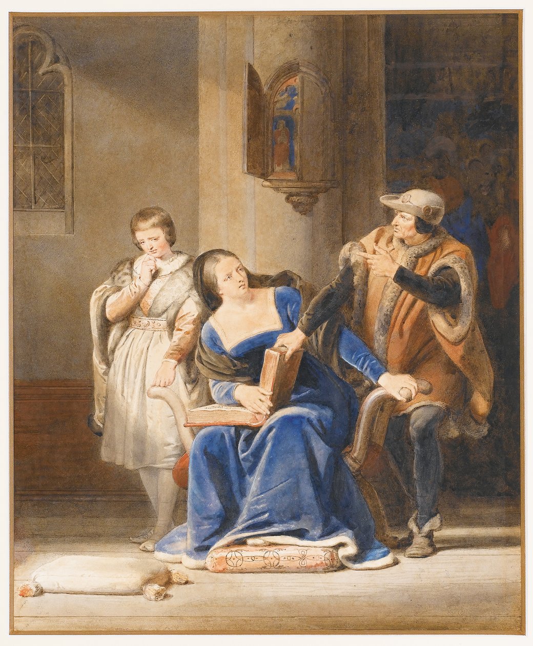 dauphin eğitimini denetleyen Louis XI by Alexandre Evariste Fragonard