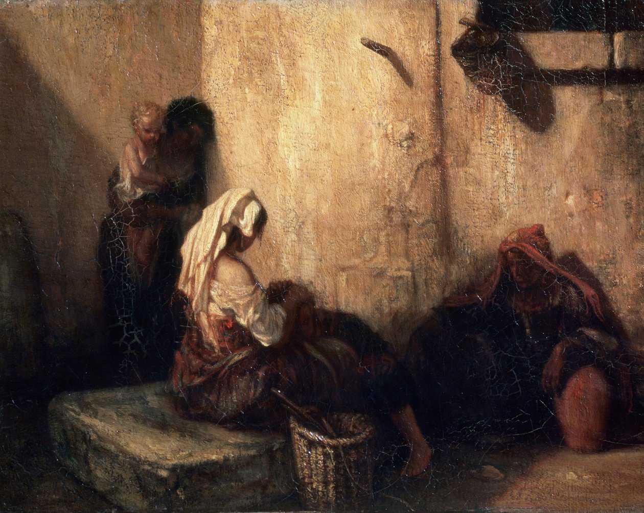 İtalyan Sokak Manzarası, 1849. by Alexandre Gabriel Decamps