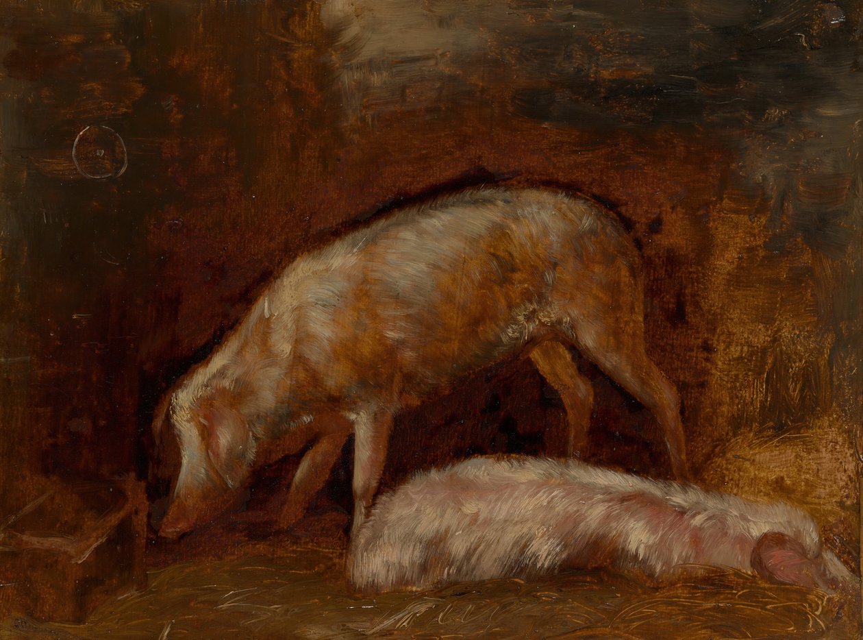Domuzların Çalışması, 185060. by Alexandre Gabriel Decamps