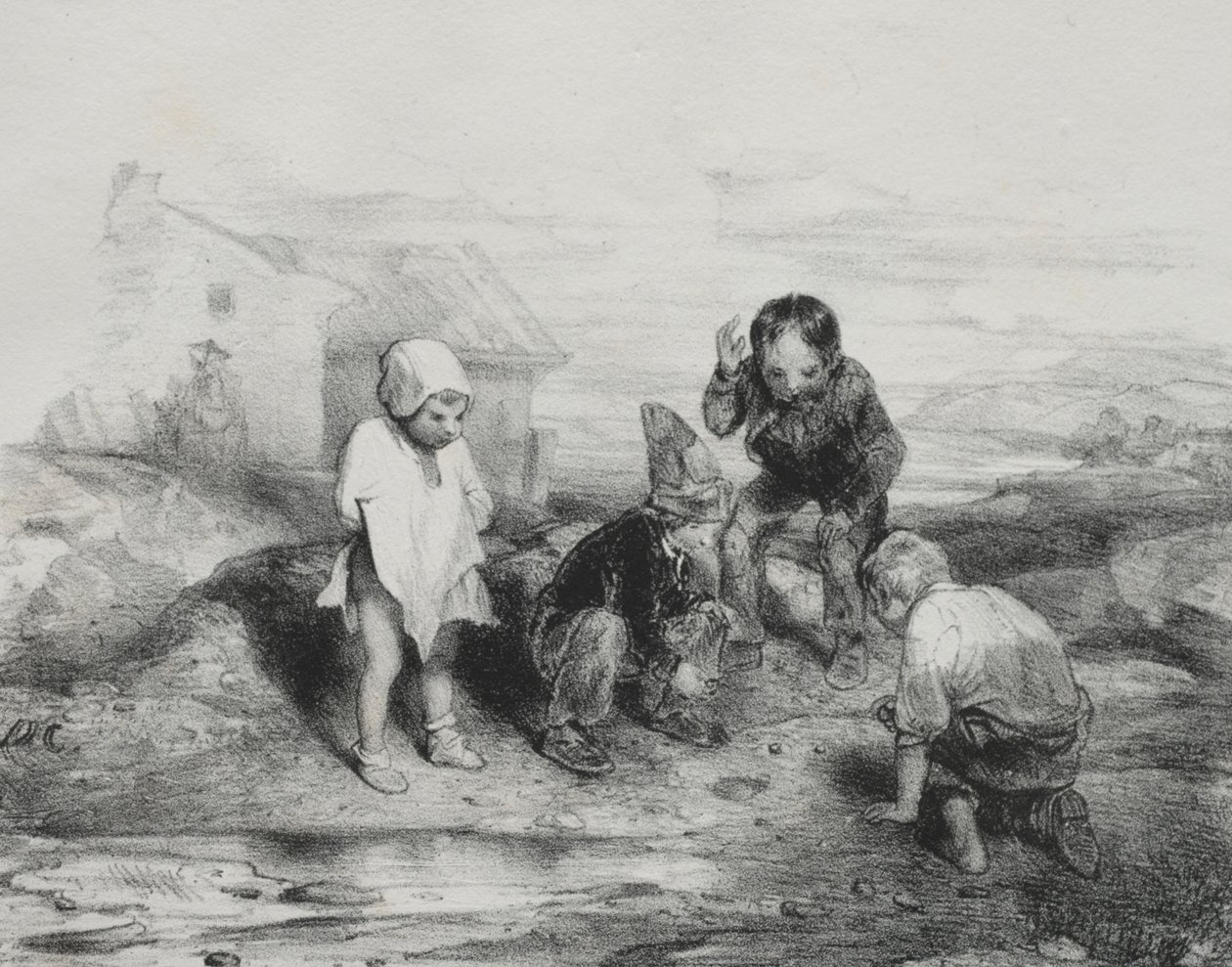 Karar Veren Atış. by Alexandre Gabriel Decamps