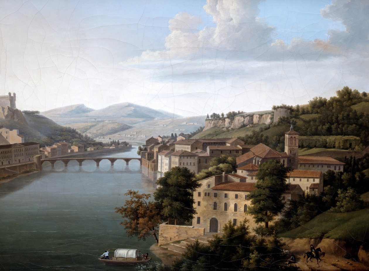 Rhone'un görünümü. c1777-1840 by Alexandre Haycinthe Dunouy
