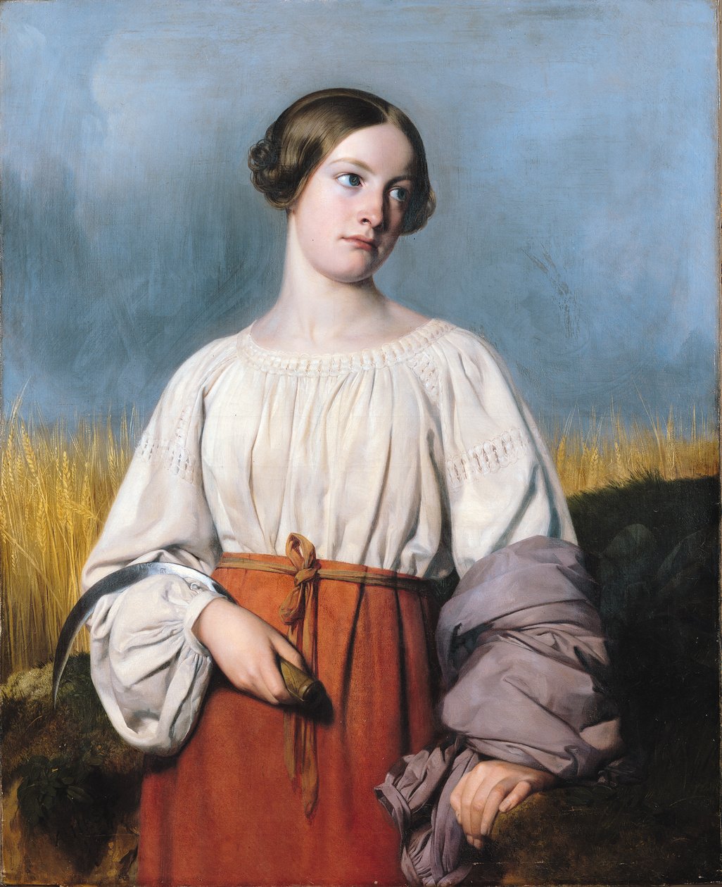Orak tutan biçerdöver by Alexandre Jean Baptiste Hesse