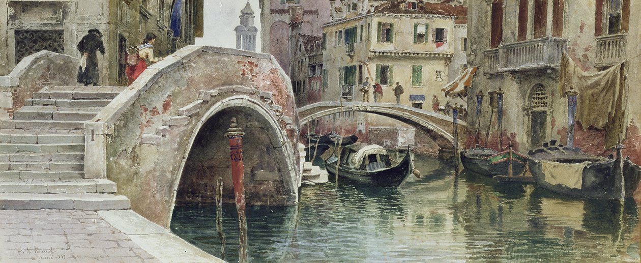 Venedik, 1887 (kağıt üzerinde wc) by Alexandre Nicolaievitch Roussoff
