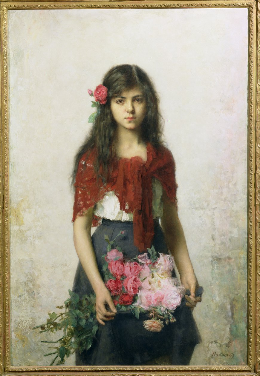 Çiçek Satıcısı by Alexei Alexevich Harlamoff