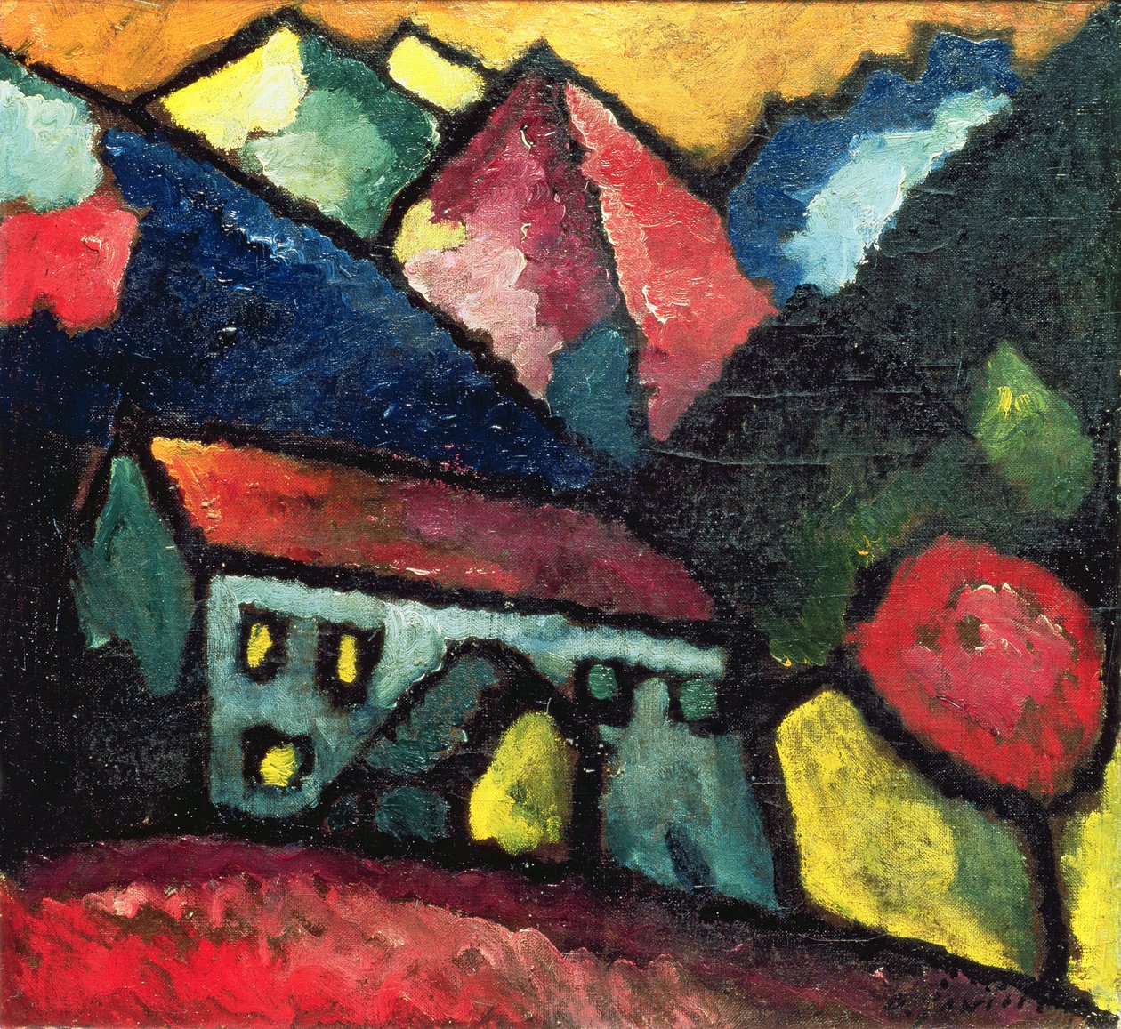 Dağlarda Bir Ev, c.1912 by Alexej von Jawlensky
