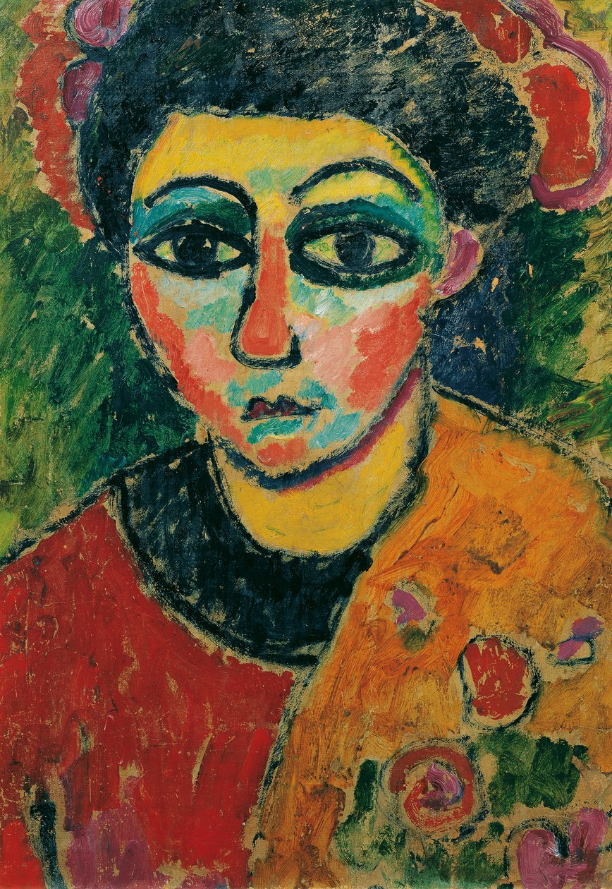 bir bayanın portresi by Alexej von Jawlensky