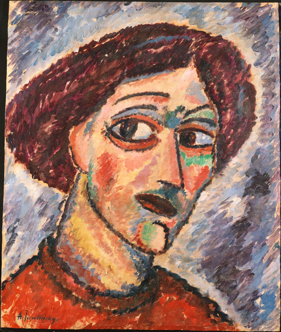 Eğik Kafa, c.1913 (gemideki yağ) by Alexej von Jawlensky