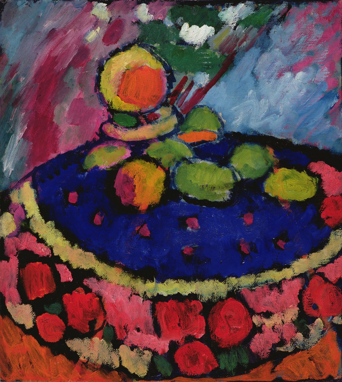 Yuvarlak masa ile, 1910 by Alexej von Jawlensky