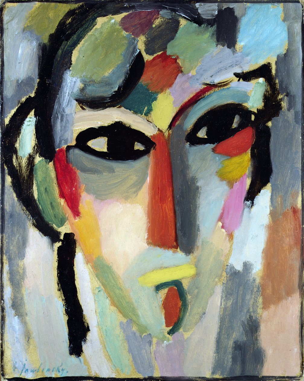 Mistik Kafa, c.1918 (panelde yağlı boya) by Alexej von Jawlensky