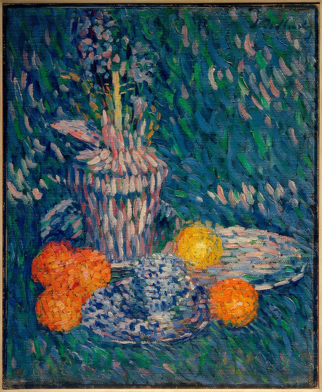 Sümbül ve portakal ile natürmort by Alexej von Jawlensky