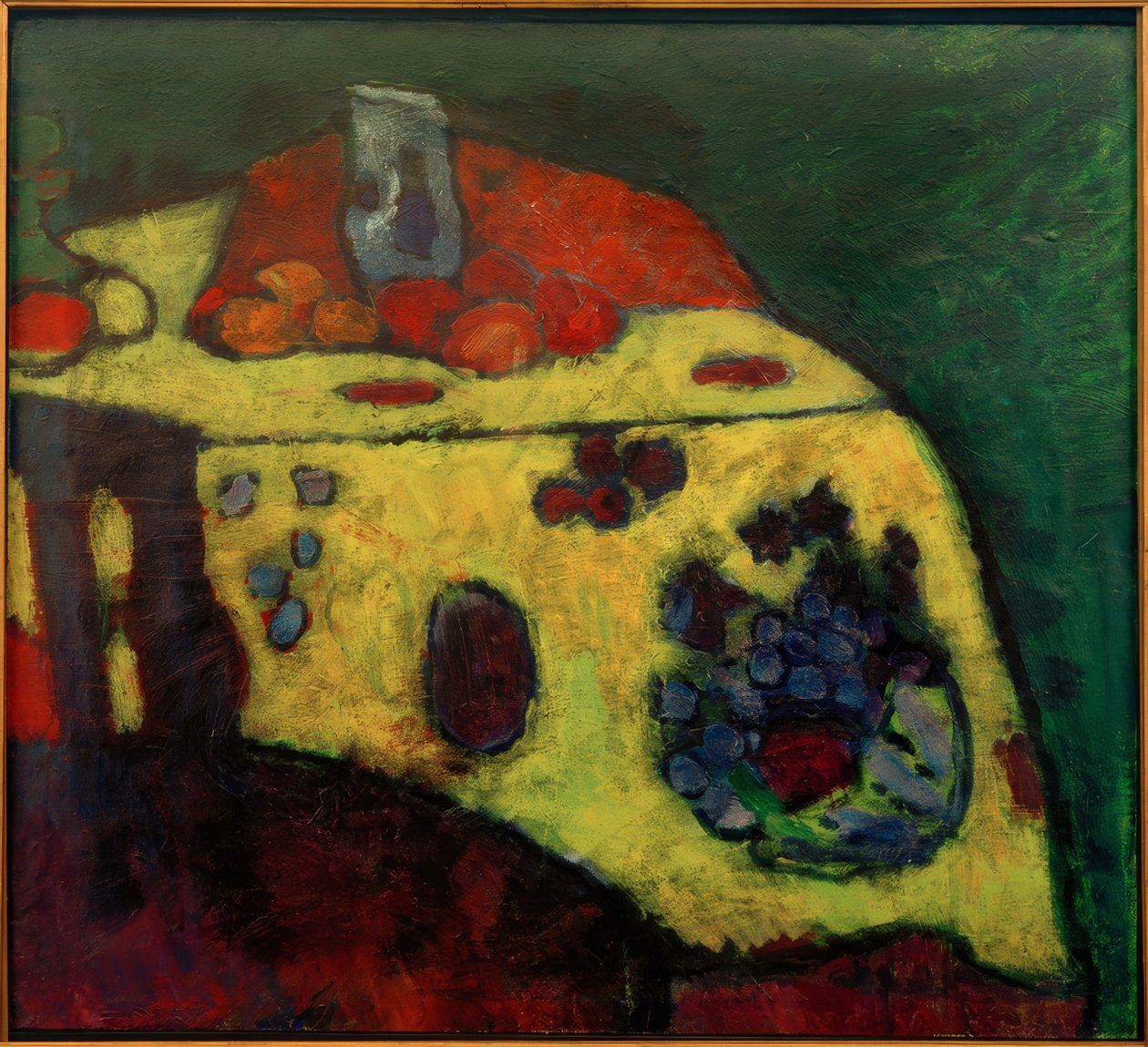 Sarı bir battaniye ile natürmort by Alexej von Jawlensky