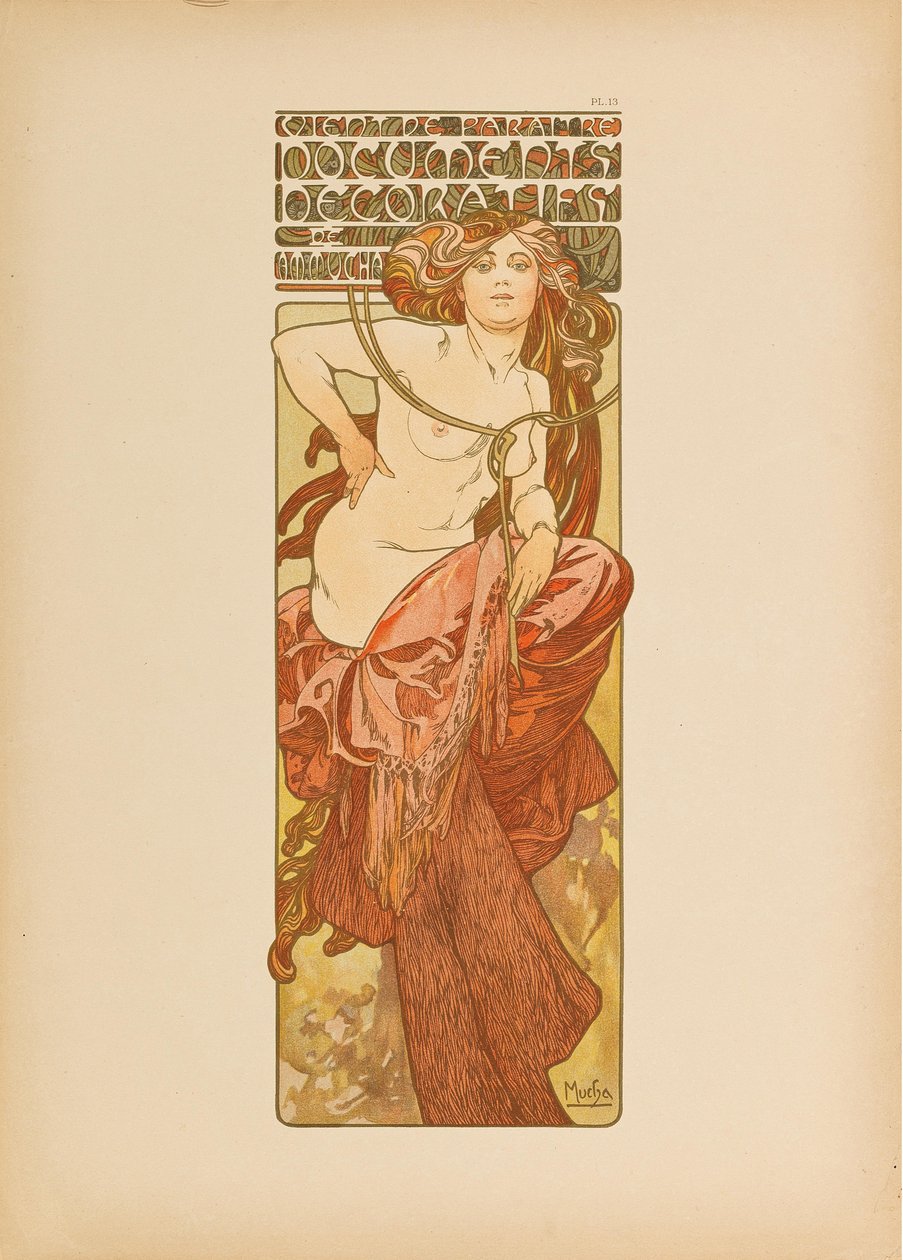 Dekoratif Belgeler, 1902. by Alfons Marie Mucha