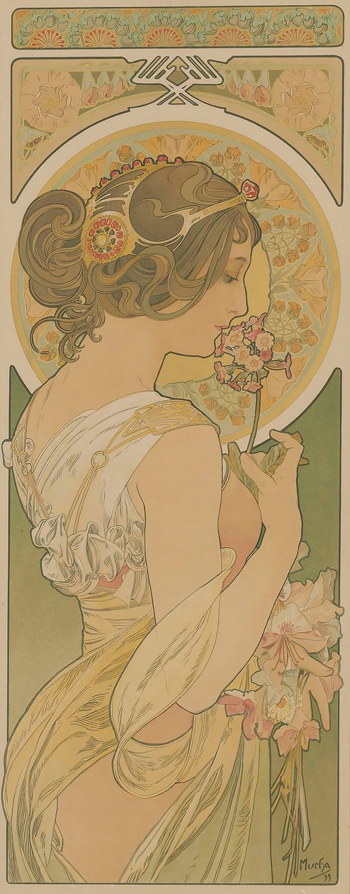 Çuha çiçeği, 1899. by Alfons Marie Mucha