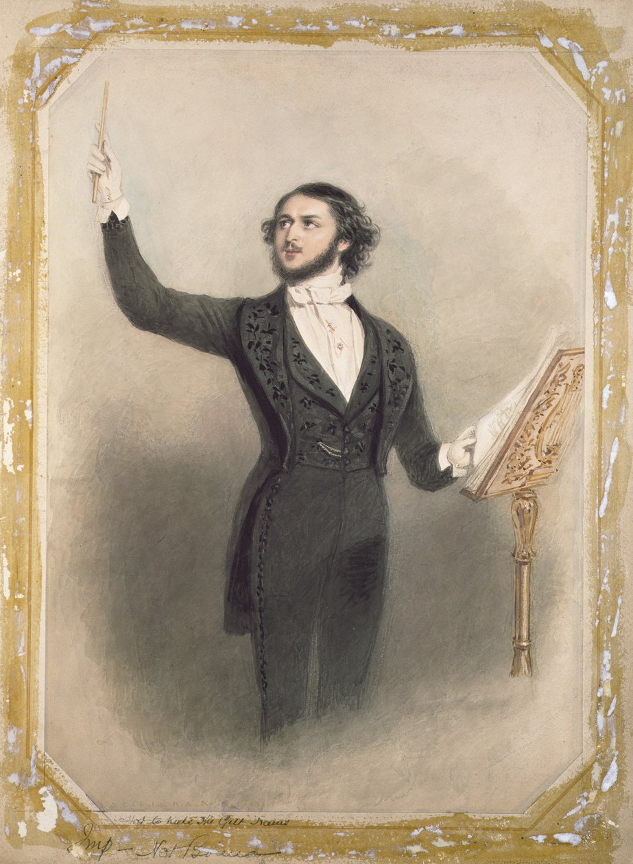 Louis Antoine Jullien (1812-60) by Alfred Edward Chalon