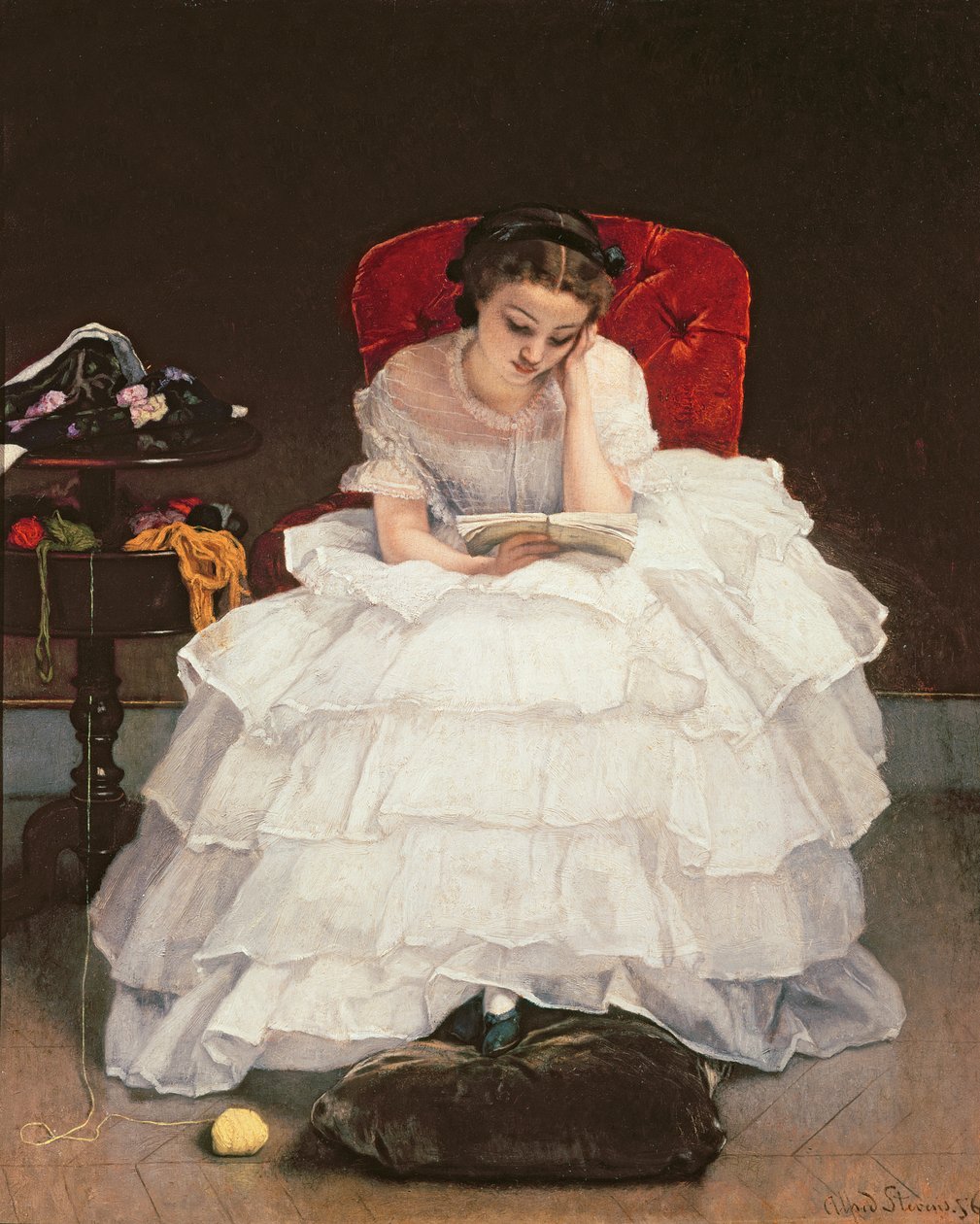 kız okuma by Alfred Emile Stevens