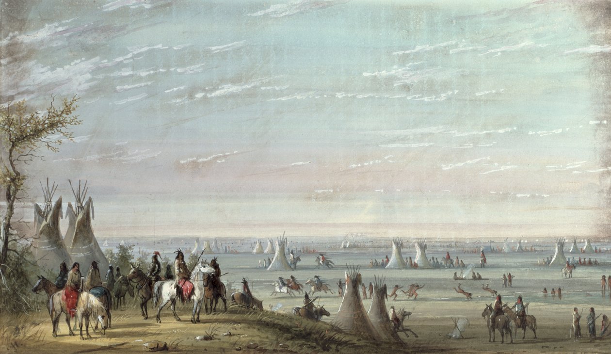 Randevu, 1837 by Alfred Jacob Miller