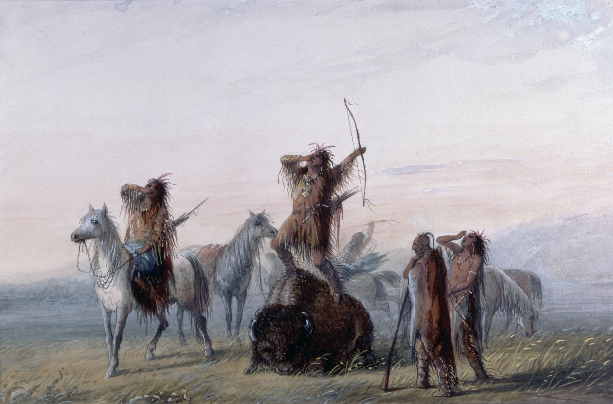 Zaferin Çığlığı, 1837 by Alfred Jacob Miller