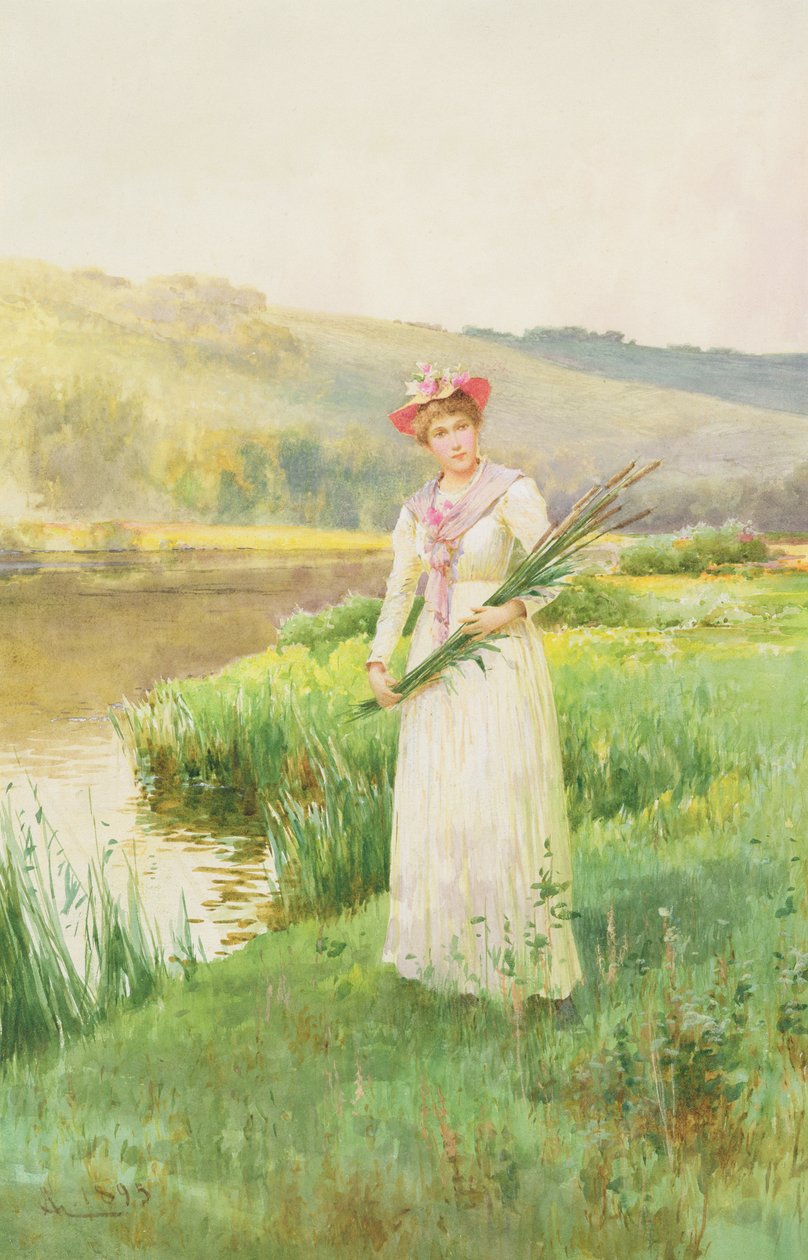 Nehir kenarında, 1895 by Alfred, Jr. Glendening