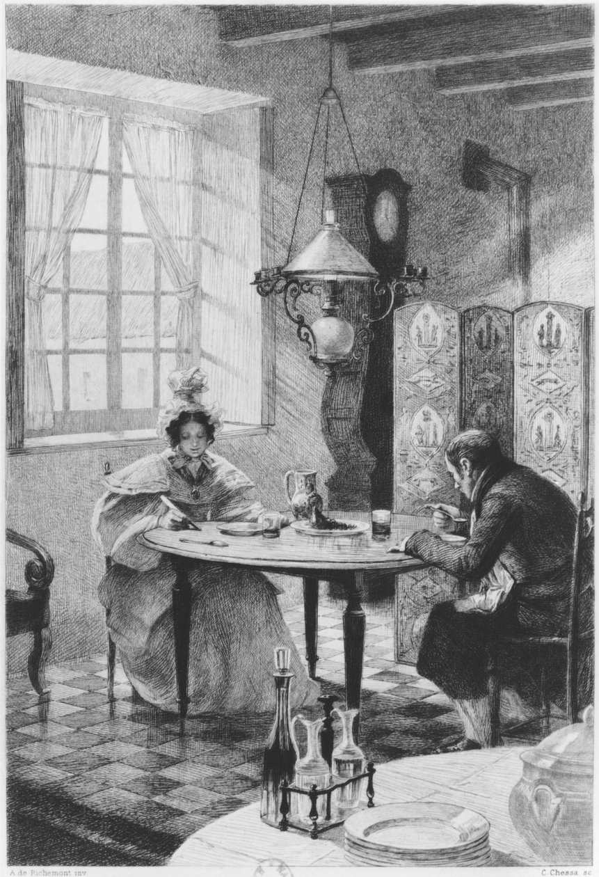 Emma ve Charles Bovary, Gustave Flaubert (1821-80) tarafından 