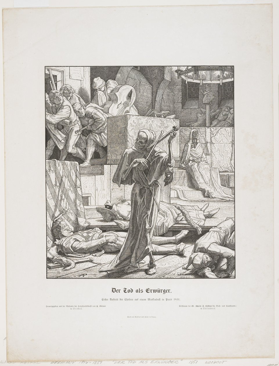 Bir Strangler Olarak Ölüm, 1851 by Alfred Rethel