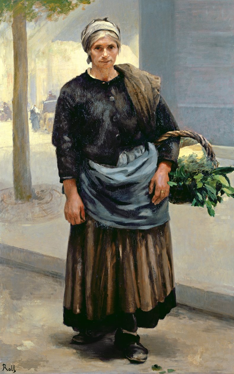 Marianne Orfrey, Sebze Satıcısı by Alfred Roll
