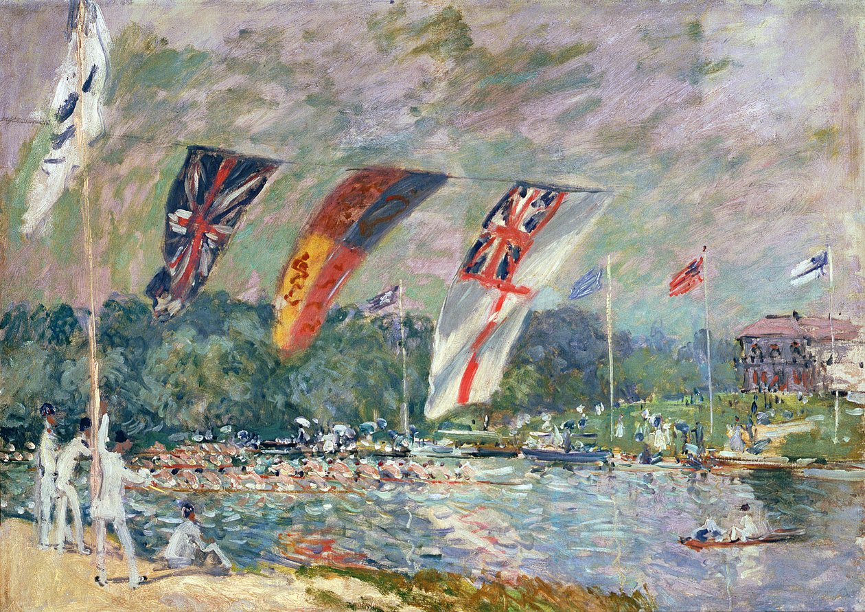 Regatta at Molesey, 1874  (see also 144130) by Alfred Sisley