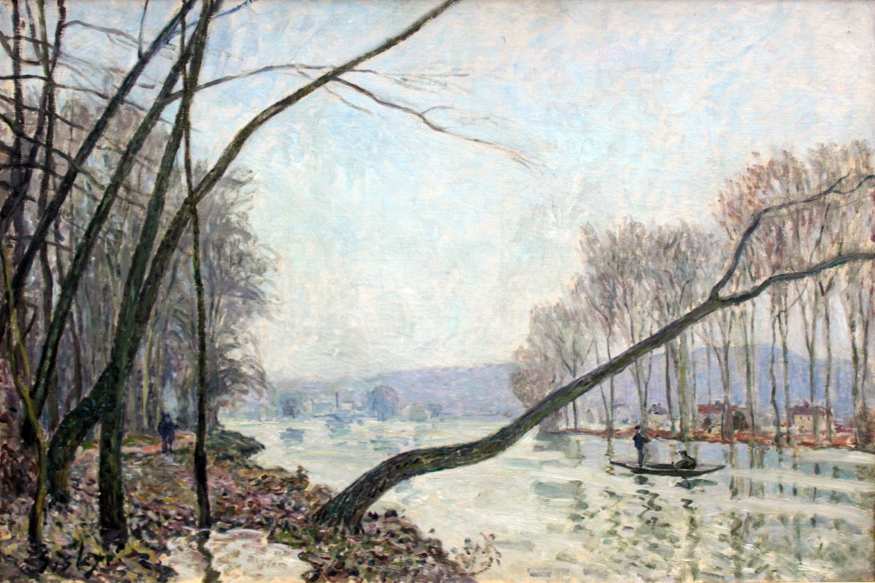 Sonbaharda Seine kıyıları by Alfred Sisley