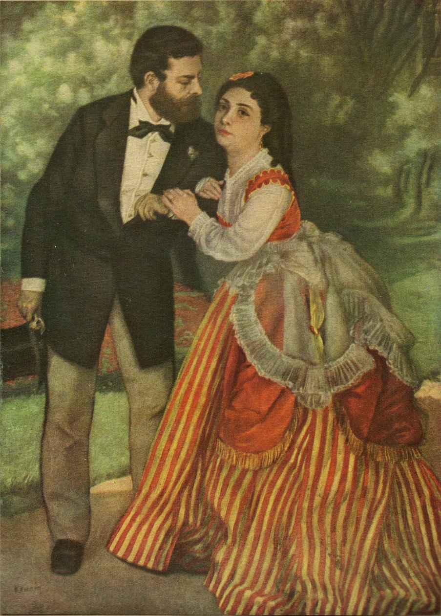 Sisley ve Madam-by Renoir by Alfred Sisley