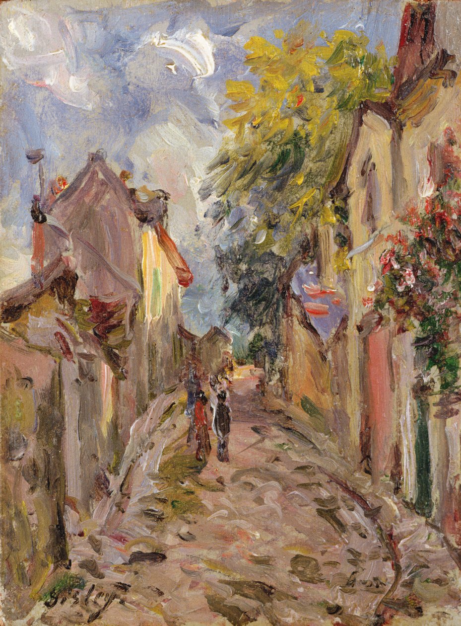Köy Sokak Manzarası (panel) by Alfred Sisley