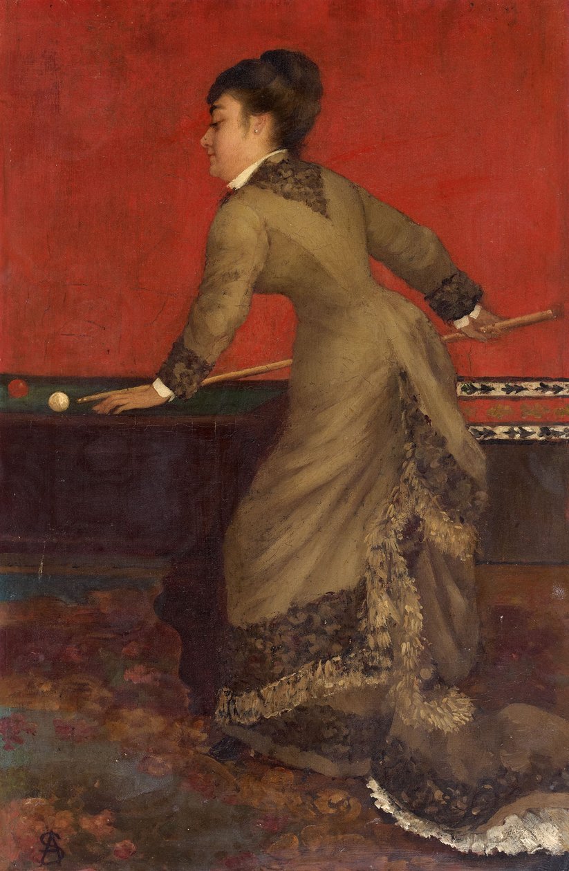 bilardoda şıklık by Alfred Emile Stevens