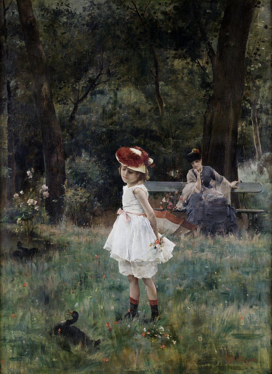 Ördek Kız by Alfred Emile Stevens