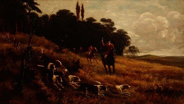 Full Cry (tuval üzerine yağlı boya) by Alfred Charles Havell