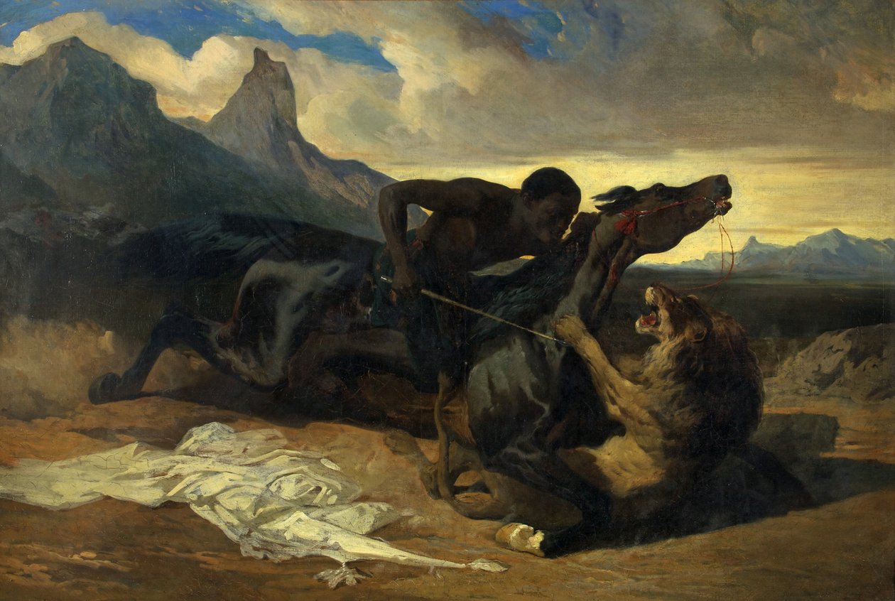 Savaş, c.1830-35 (tuval üzerine yağlı boya) by Alfred Dedreux