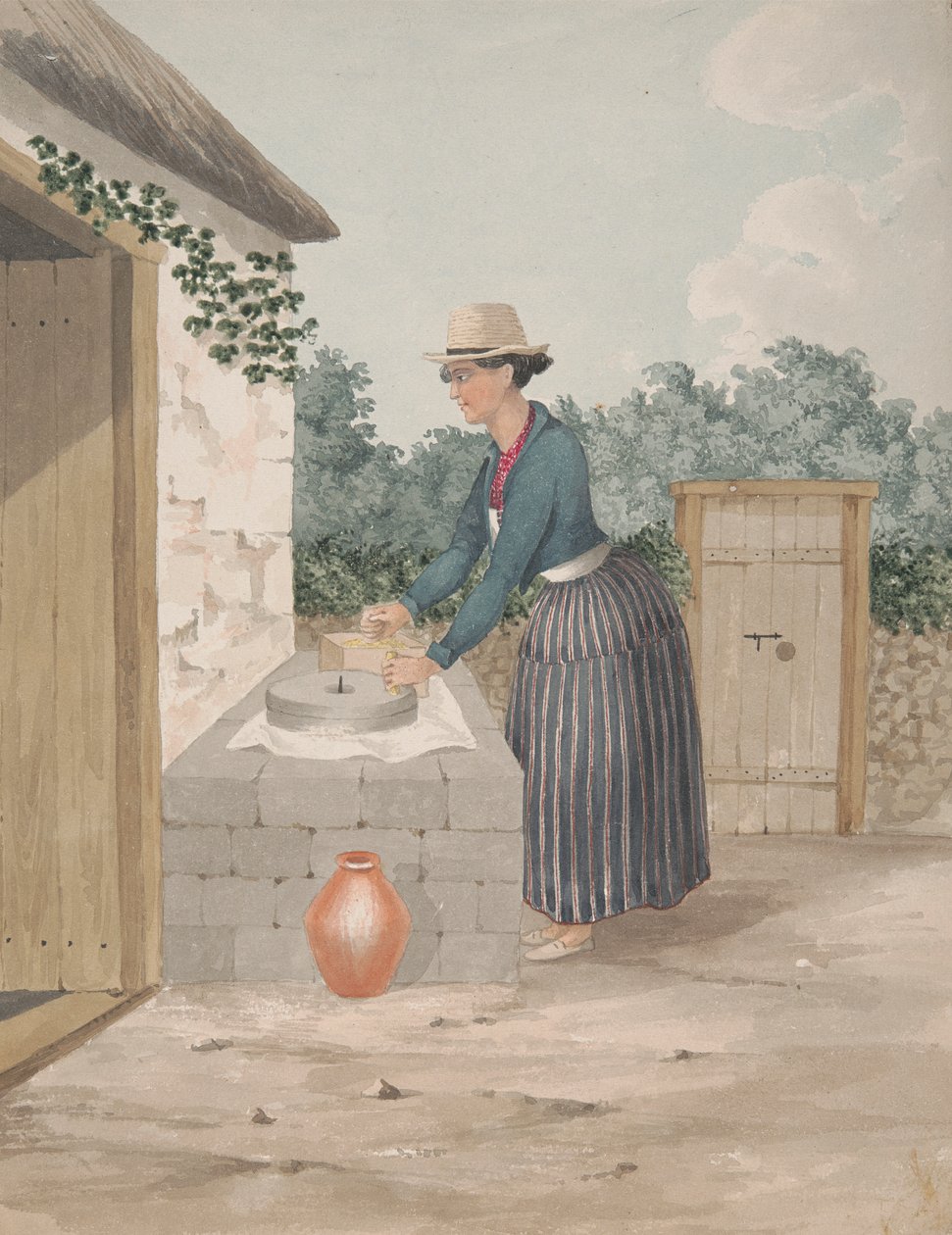 Taşlama için el değirmeni Gofio, Tenerife by Alfred Diston