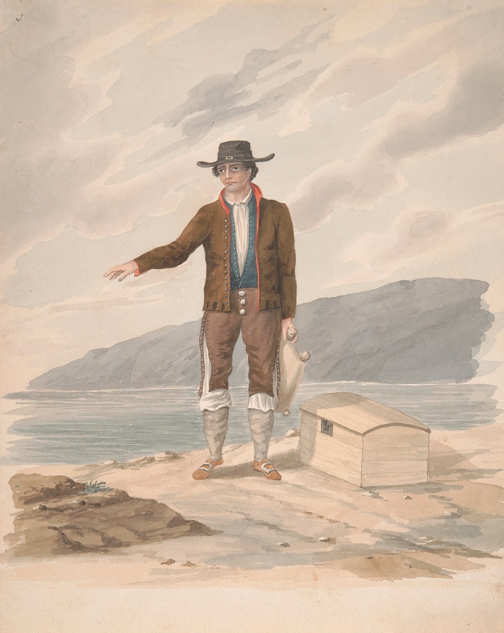 Deniz kıyısında duran adam - Hierro by Alfred Diston