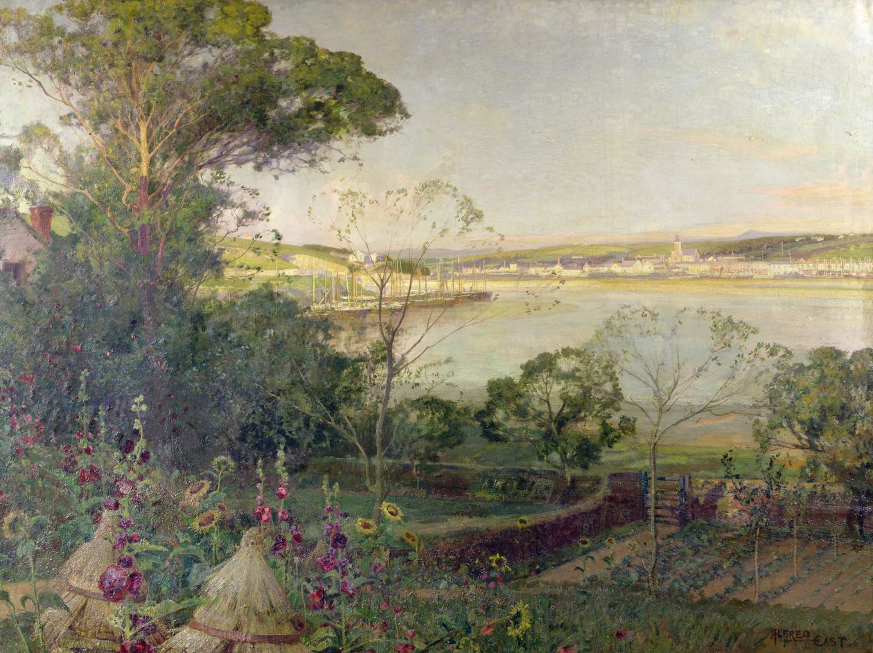 Güneşli Bir Cennet (tuval üzerine yağlı boya) by Alfred East