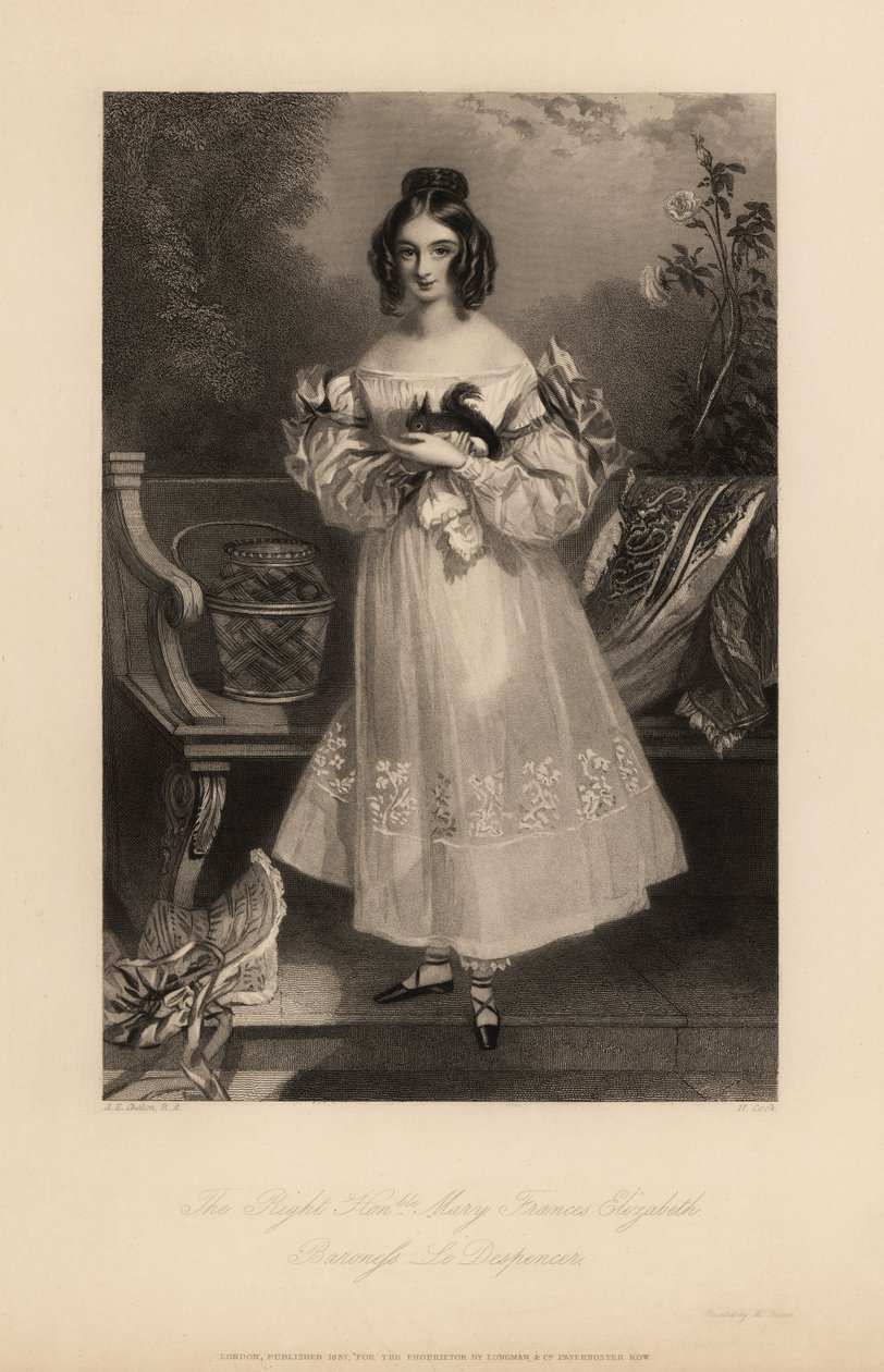 Mary Frances Elizabeth Stapleton by Alfred Edward (after) Chalon