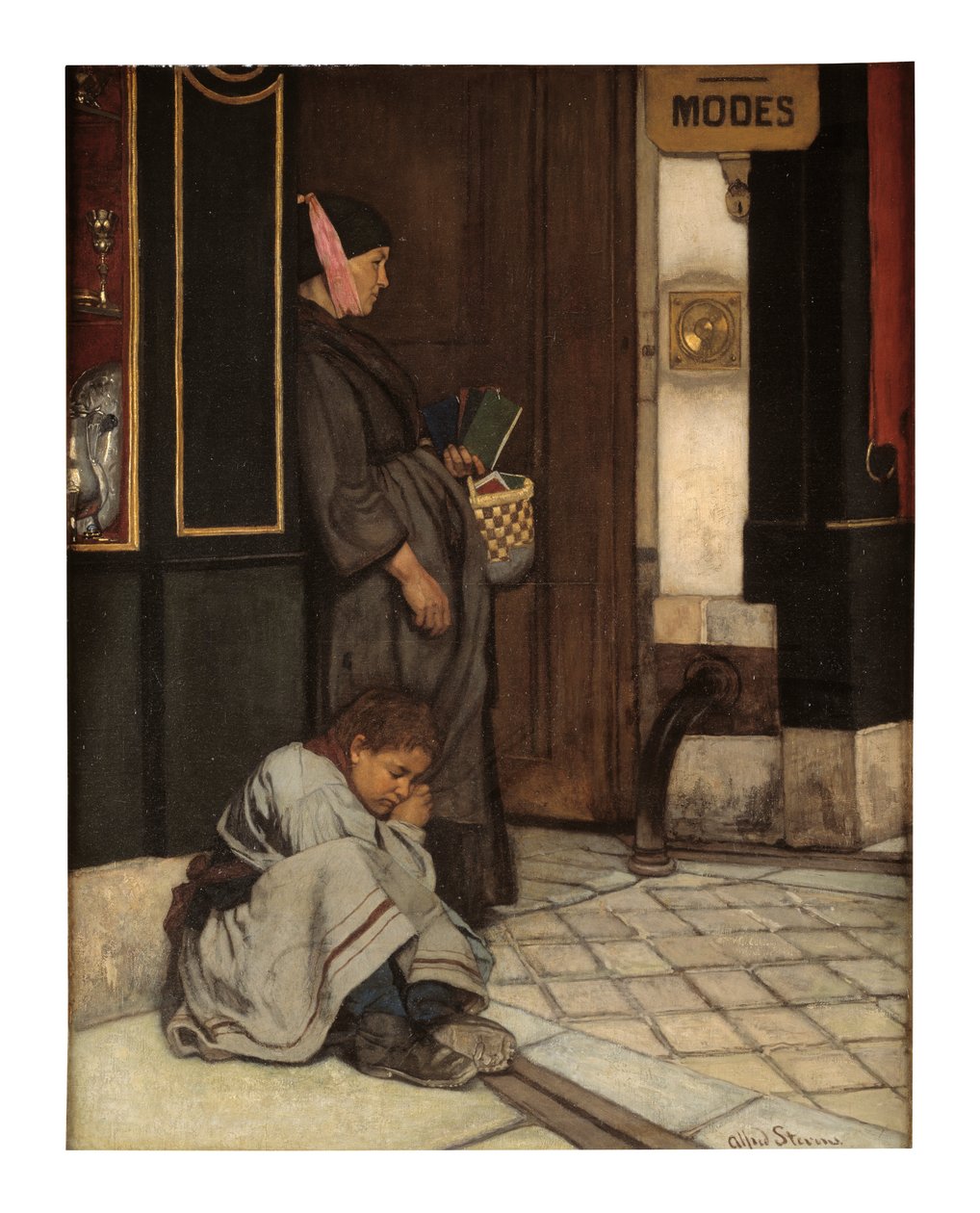 Tolere Edilen Dilencilik (tuval üzerine yağlıboya) by Alfred Emile Stevens