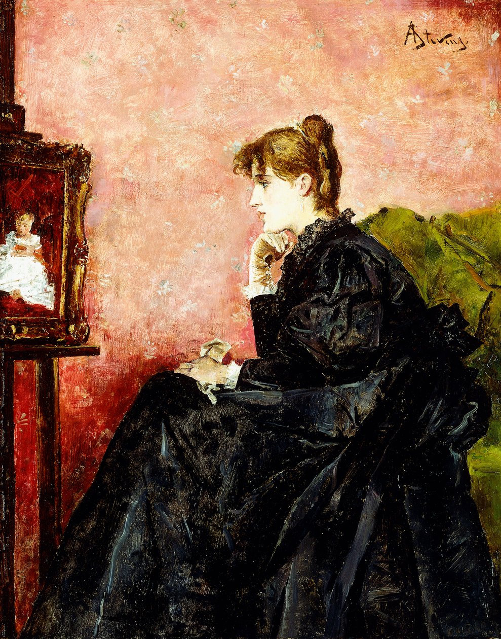 Siyahlı Bayan, by Alfred Emile Stevens