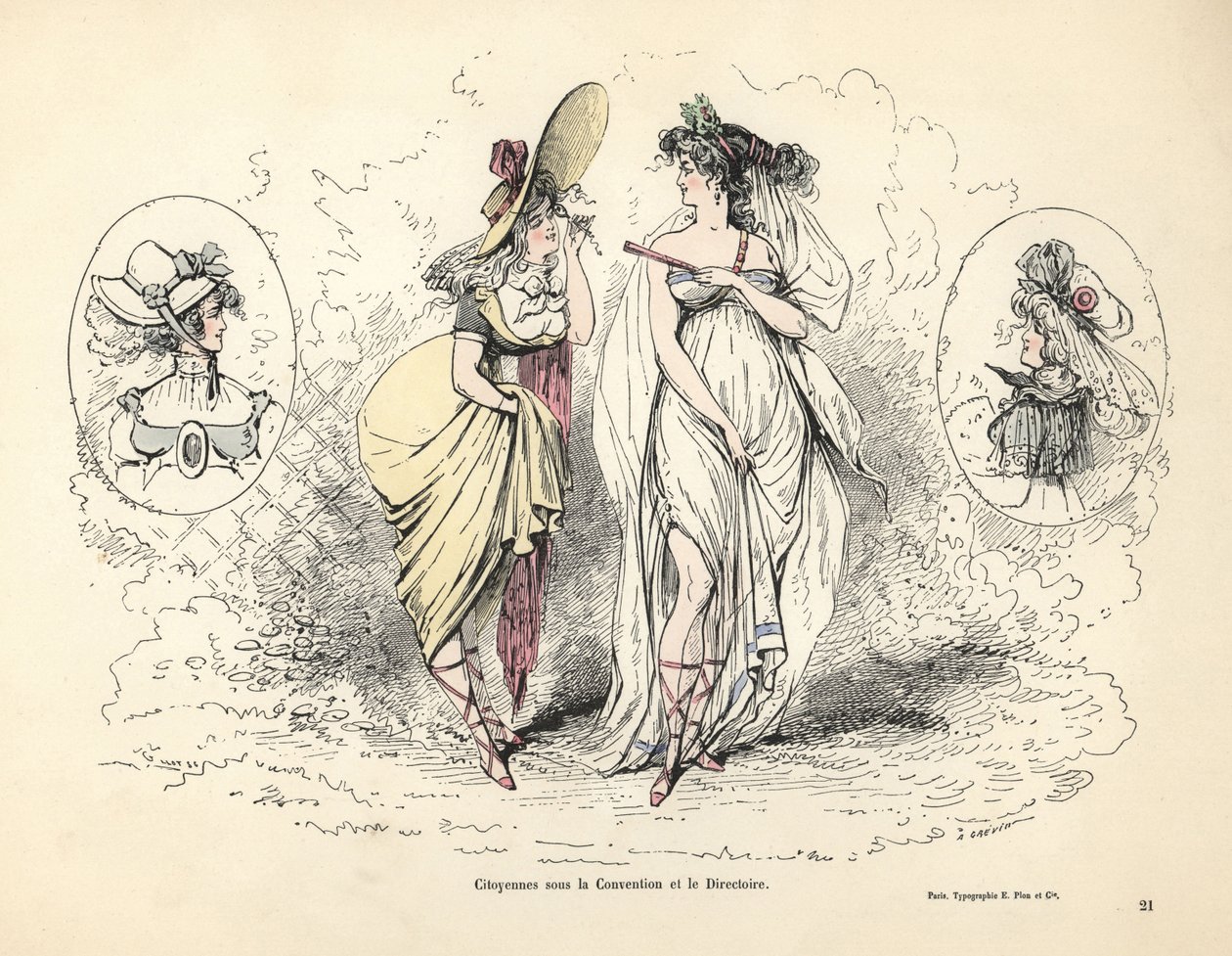 Fransız Devrimci döneminde Merveilleuses by Alfred Grevin