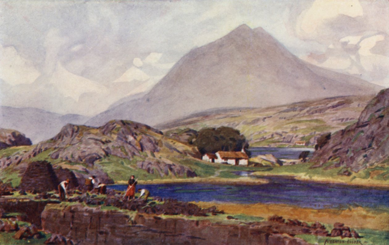 Çim Toplayıcılar, Connemara by Alfred Heaton Cooper