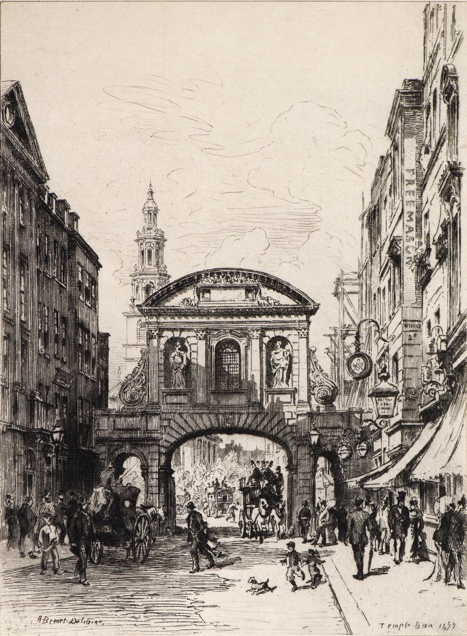 Tapınak Çubuğu (gravür) by Alfred Louis Brunet Debaines