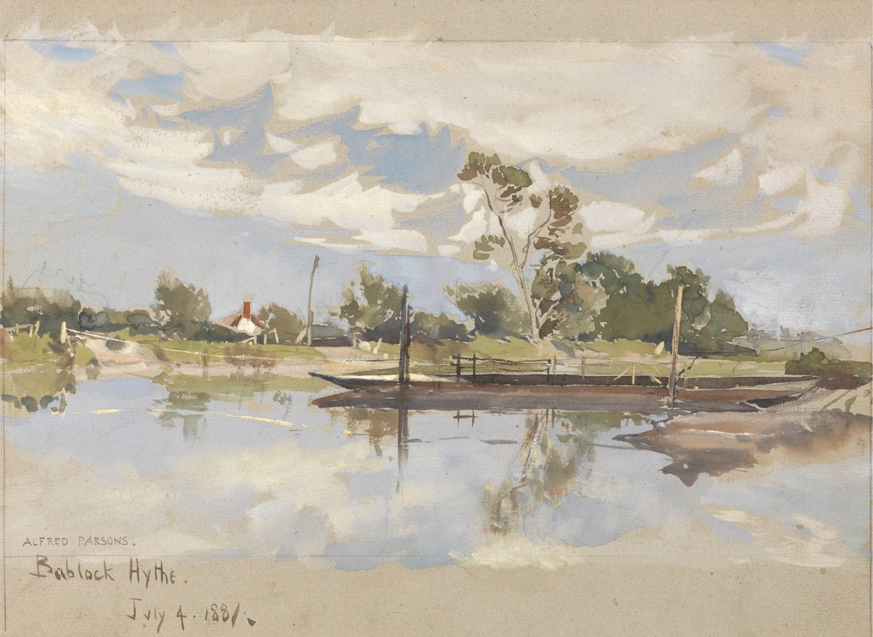Bablock Hythe, Oxford yakınlarında by Alfred Parsons