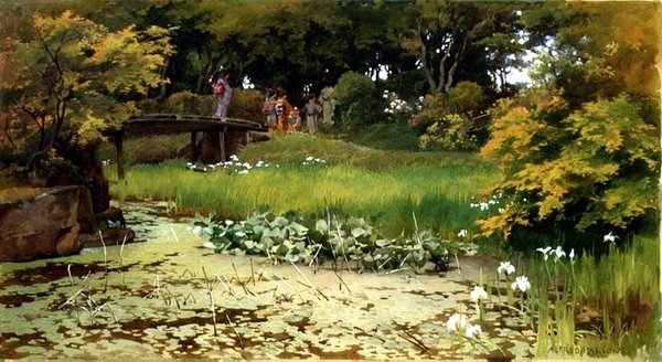 Pon d üyesi Te Raku-Rakutei, Hikone Of Den r by Alfred Parsons